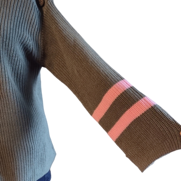 Trendy 80's Style Button Shoulder Sweater Size M - Picture 6 of 9